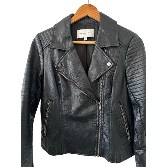 Cupcakes and Cashmere Black Leather Jacket - Picture 3 of 4